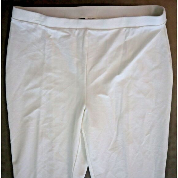 &Basics Women's Sz Medium Ivory Rayon/Nylon Blend Stretch Casual Pants $119 - Picture 3 of 10
